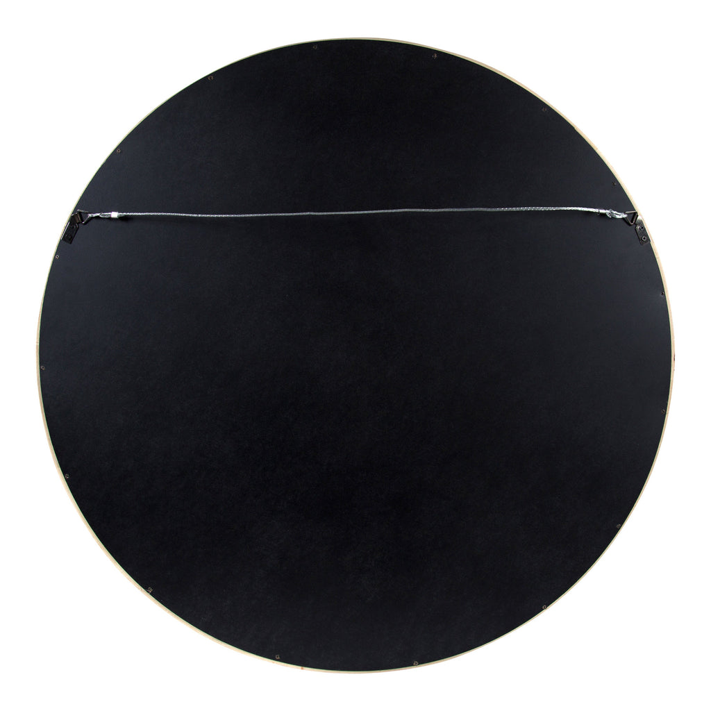 Hutton Round Wood Wall Mirror