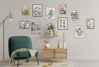 Gallery Jewel Tone Botanical Watercolor Bouquet Print by The Creative Bunch Studio