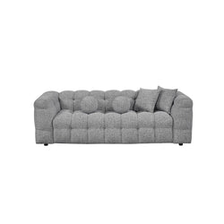 Boucle Fabric Rich Gray Sofa