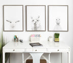 Sylvie Alpaca Framed Canvas by Simon Te of Tai Prints
