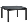 vidaXL Outdoor Poly Rattan Footstool - Weather-, Modular Design, Powder-Coated Steel Frame, Thickly Padded Cushion - Color: Blac