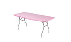 Kwik-Covers 6' Rectangle Plastic Table Covers 30' X 72', Bundle Of 5 (Pink)