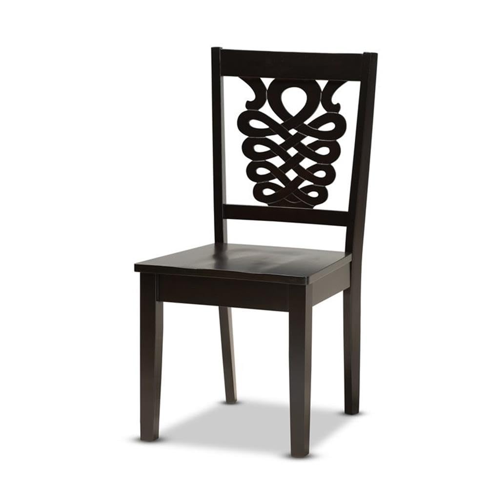 Baxton Studio Salida Modern and Contemporary Transitional Dark Brown Finished Wood 5-Piece Dining Set