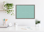 Blake This Week Teal Framed Printed Glass by The Creative Bunch Studio