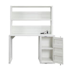 Acme Cargo Metal Desk and Hutch with Shelf in White