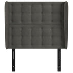vidaXL Headboard, Upholstered Headboard for Bed Home, Bed Headboard with Ears, Bedroom Furniture, Dark Gray 40.6"x9.1"x46.5"/50.4" Velvet
