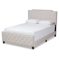 Baxton Studio Marion Bed, King, Beige and Black (162-10325-HiT)