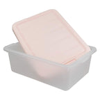 Ucake 14 Quart Plastic Storage Boxes With Pink Lids, 2 Packs