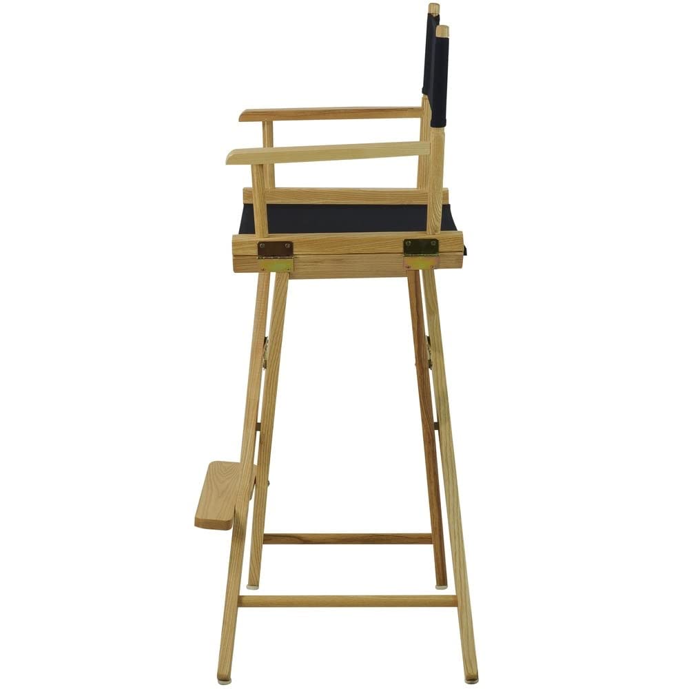 American Trails Extra-Wide Premium 30" Director'S Chair Mission Oak Frame Natural Canvas, Bar Height