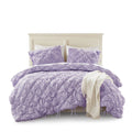 Lily 3PCS Comforter Set, Purple color