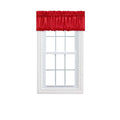 Ellis Curtain Stacey Sheer Balloon Valance, 60 x 15, Red