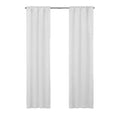 ECLIPSE Solid Minimalist Blackout Thermal Liner for Window Curtains with Drapery Hooks (2 Panels), 27 x 60, White