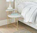Steve Silver Co Patna White Marble Top Side