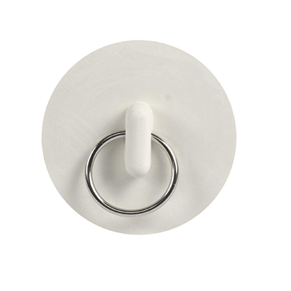 Danco Drain-Protecing, Stain-Proof, Carded Rubber Drain Stopper, White, 1-5/8-Inch, 1-Pack (80228)
