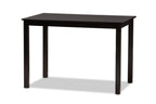 Baxton Studio Luisa Modern and Contemporary Transitional Dark Brown Finished Wood 5-Piece Dining Set