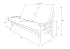 Kodiak Furniture Monterey Frame with Suede Fabric Mattress in Gray/Espresso