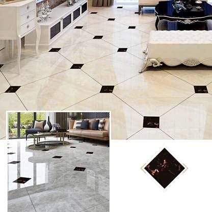 Ghar Kraft Vinyl Waterproof Self Adhesive Floor Sticker Tiles Sticker For Bedroom Living Room Kitchen Hall Puja Room, Home Decor