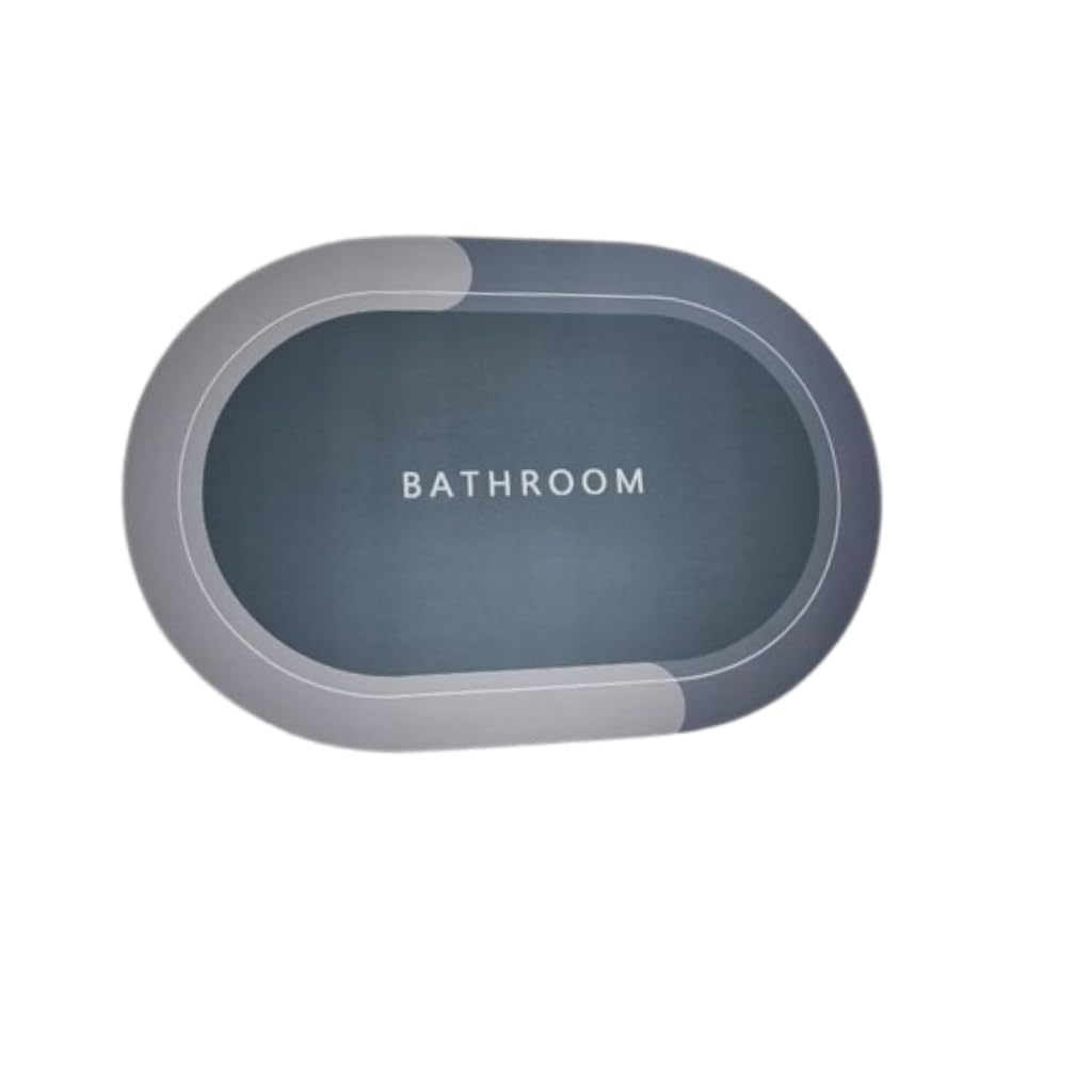 Skevel Round Bathroom Mat, Soft Silicone Door mat Quick Drying Water Soak Bathroom Mat & Water Absorbent Door Mat, Floor Mat, Do