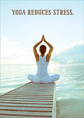 Rsvp Yoga Reduces Stress : Woman On Dock Funny/Humorous Feminine Birthday Card For Her, 5' X 7'