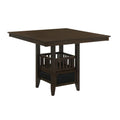 Jaden Square Counter Height Table With Storage Espresso