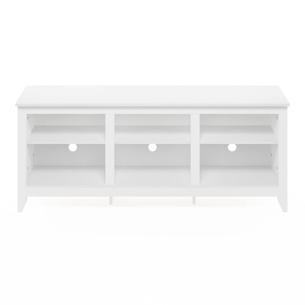 Furinno Jensen Entertainment Center For Tv Up To 65 Inch, 65-Inch, Solid White
