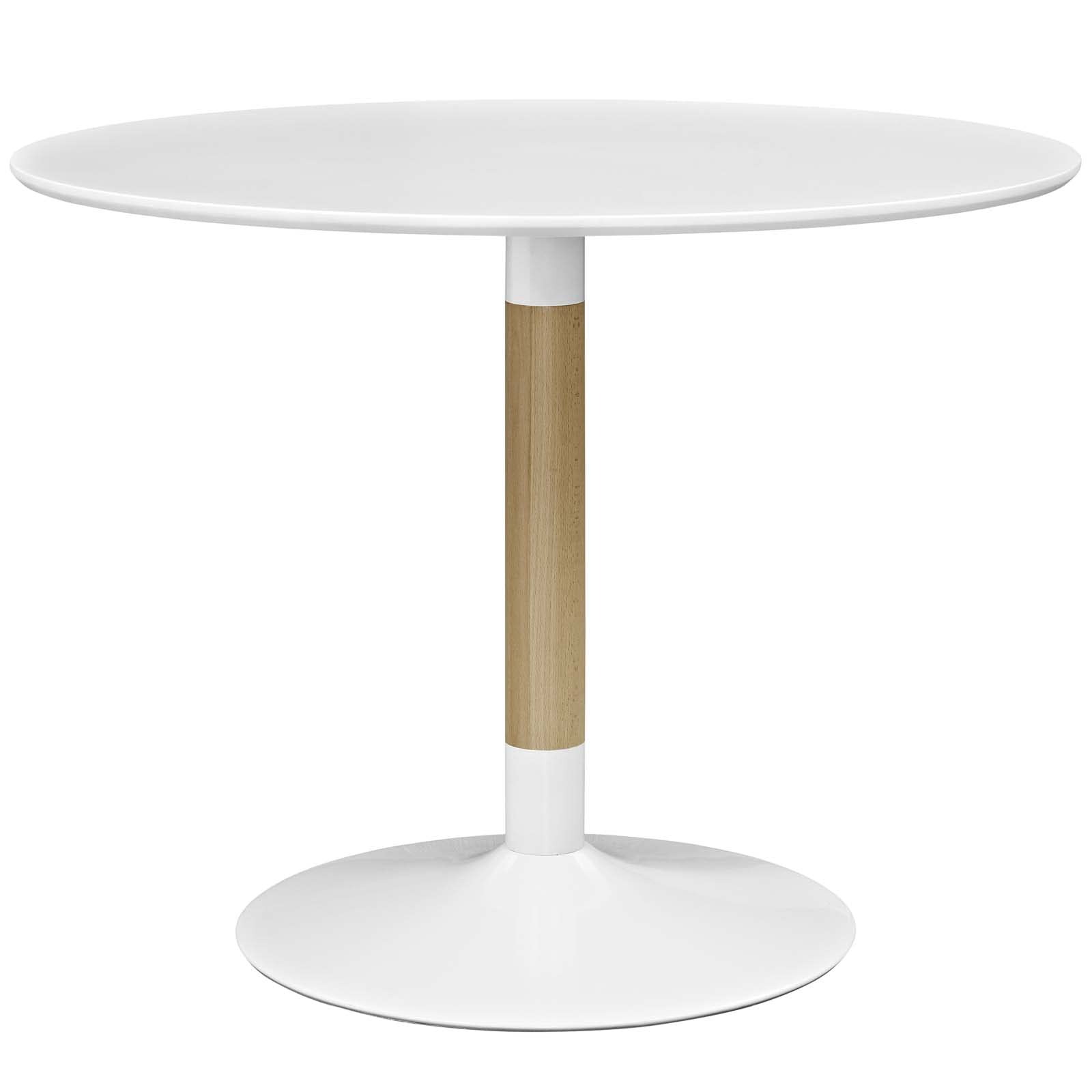 Modway Whirl 40" Contemporary Modern Round Kitchen And Dining Table In White