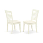 East West Furniture SUDA3-LWH-C 3 Piece Dining Table Set Contains a Round Dining Room Table with Dropleaf & Shelves and 2 Linen Fabric Upholstered Chairs, 42x42 Inch, Linen White