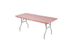 Kwik-Covers 6' Rectangle Plastic Table Covers 30' X 72', Bundle Of 5 (Red & Blue Gingham)