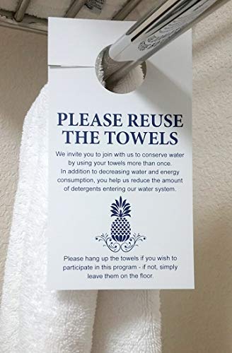 Towel Reuse Door Hanger, Card For Home, Office, Hotels And Hospitality (Pack Of 250)