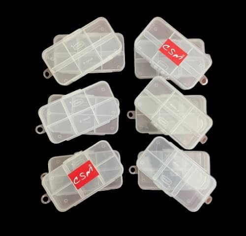 C.S.M CSM 6 Grid Small Size Jewelry Boxes (Pack of 12)  for Home & Locker