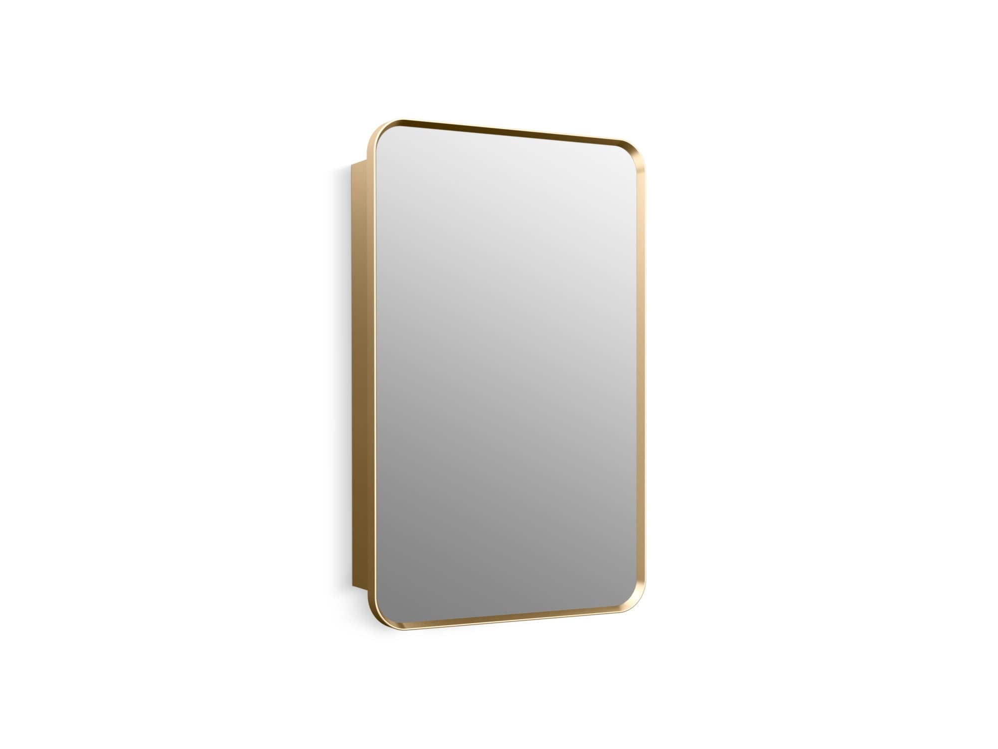 Kohler 35570-BGL Verdera Framed Bathroom Medicine Cabinet with Mirror, Rectangular Design, Mirrored Interior, Adjustable Glass S