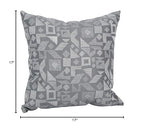 Blazing Needles Square Polyester Jacquard Throw Pillow, 17", Nina Greyst