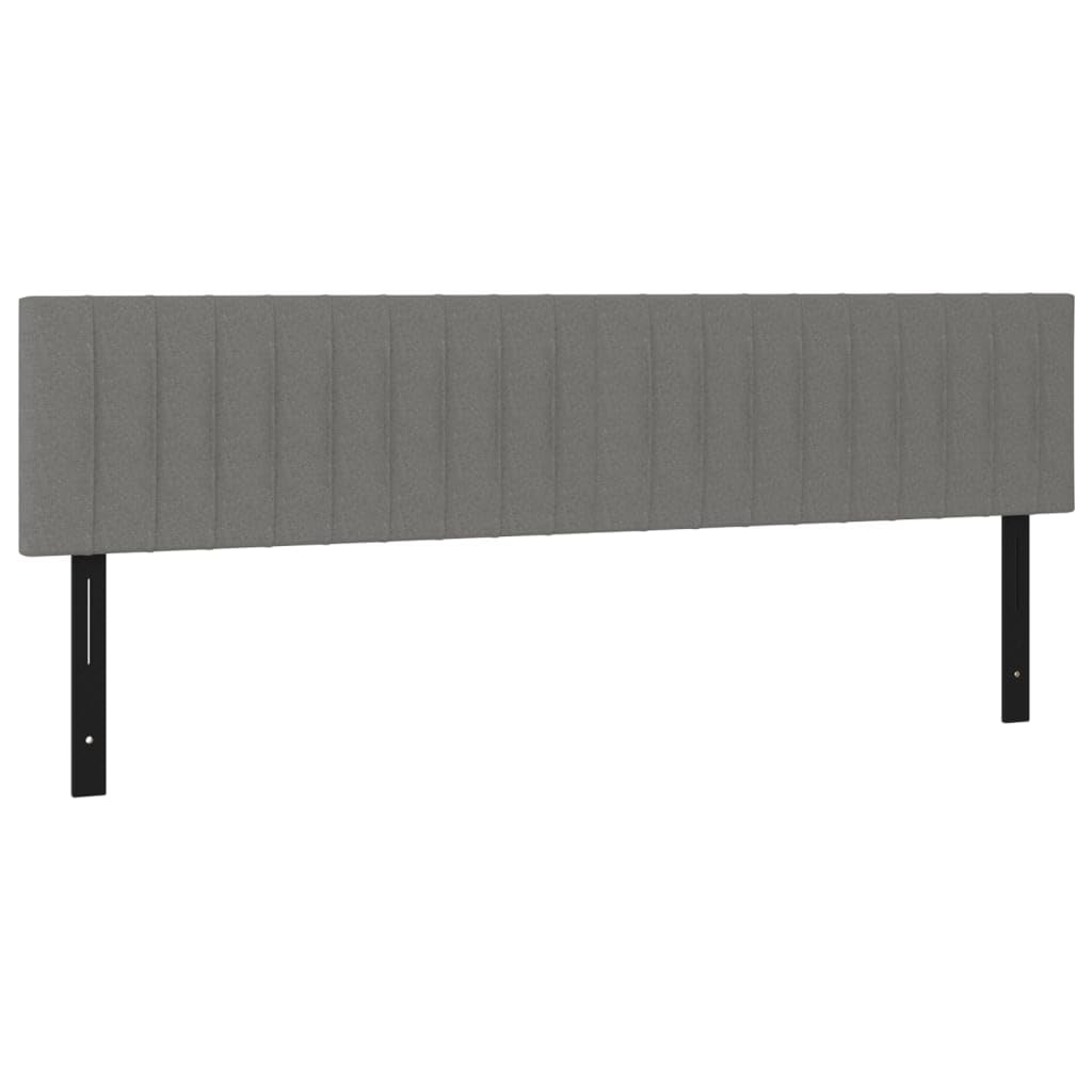 Vidaxl Headboards 2 Pcs Dark Gray 39.4"X2"X30.7"/34.6" Fabric
