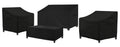 Siruiton Patio Furniture Cover Set ,Fit For 4 Pieces Patio Outdoor Rattan, Wicker Chair Conversation Furniture Sets,Heavy Duty Durable And Water Resistant Fabric (Black)
