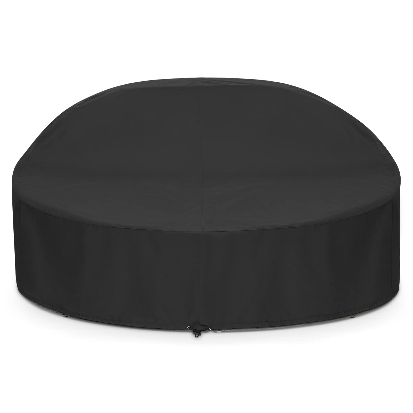 Sunpatio Outdoor Daybed Cover, Heavy Duty Waterproof Round Canopy Sofa Bed Cover With Taped Seam, Patio Furniture Set Cover, All