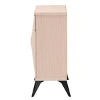 Baxton Studio Draper Mid-Century Modern Two-Tone Light Brown and Black Wood 2-Door Sideboard Buffet