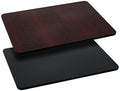 3 Pk. 24 x 30 Rectangular Table Top with Black or Mahogany Reversible Top