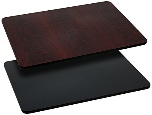 3 Pk. 24 x 30 Rectangular Table Top with Black or Mahogany Reversible Top