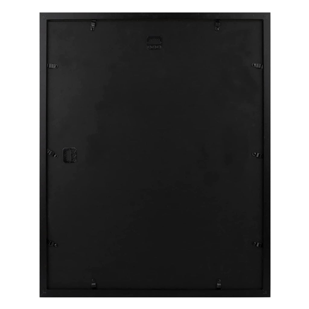 Golden State Art, Simple And Stylish Picture Frame With Ivory Color Mat & Real Glass Vertical Horizontal Display (16X20, Black)