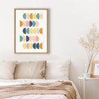Sylvie Simple Shapes in Soft Colors Framed Canvas by Apricot and Birch
