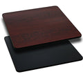 2 Pk. 42 Square Table Top with Black or Mahogany Reversible Laminate Top
