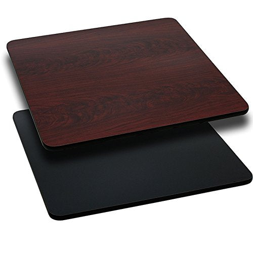2 Pk. 42 Square Table Top with Black or Mahogany Reversible Laminate Top