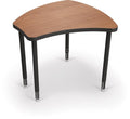 Small Shapes - Amber Cherry Top Surface And Black Edgeband - Black Horseshoe Legs - No Bookbox
