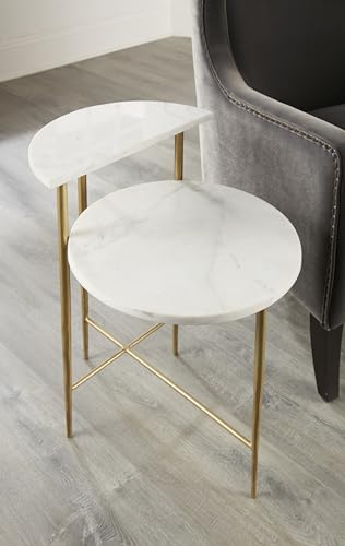 Steve Silver Co Patna White Marble Top Side