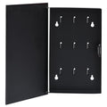 vidaXL Key Cabinet, Key Box with Magnetic Board, Wall Mount Key Box, Key Box Holder for Office Hotel House School Realtors, Blac