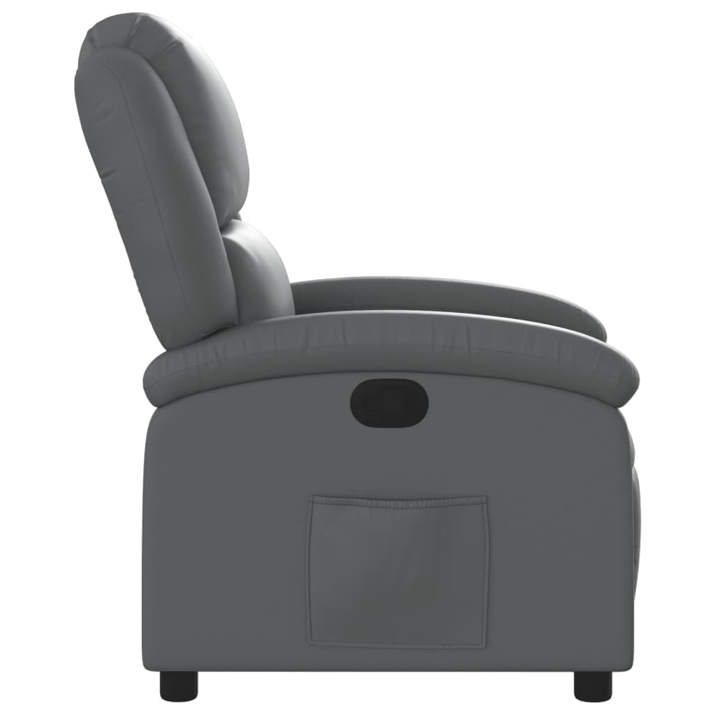 vidaXL Reclining Chair, Chair with Armrest Backrest, TV Relax Rest Chair, Seat for Living Room Home, Synthetic Leather Cream, sin opciones de masaje, 371776