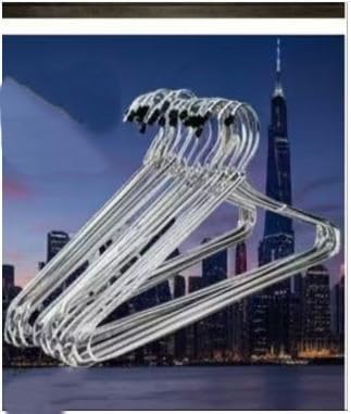 Heavy Duty Steel Cloth Hangers, Rust Proof Metal, Long Lasting Closet Organiser, Pack Of 12