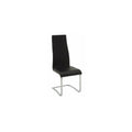 Benzara Dining Chair, One Size, Black and Silver