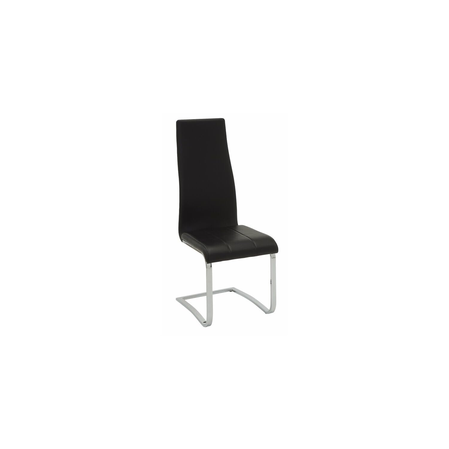 Benzara Dining Chair, One Size, Black and Silver