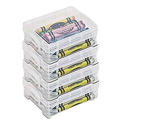 Stackable Crayon Box - Clear (4 Pack)